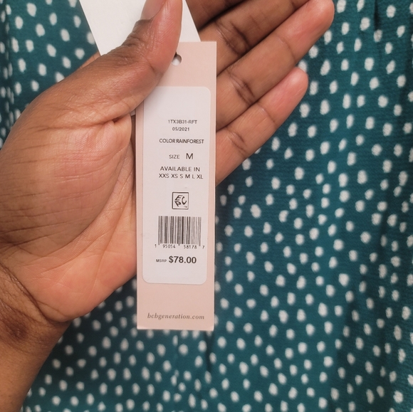 BCBGeneration Polka Dot Frill Wrap Skirt Size Medium - Picture 9 of 11